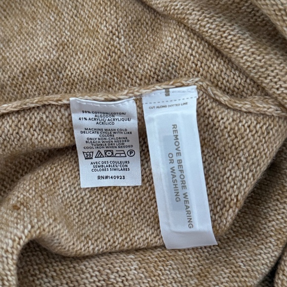 LOFT Tan Knit Turtleneck Sweater Size M - Picture 9 of 10